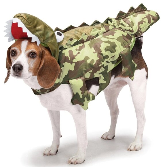 Zack & Zoey Camo Alligator Halloween Trick-or-Treating Dog Costume - Size Medium - Picture 9 of 11
